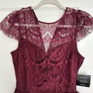 Lace tiered maxi dress XS